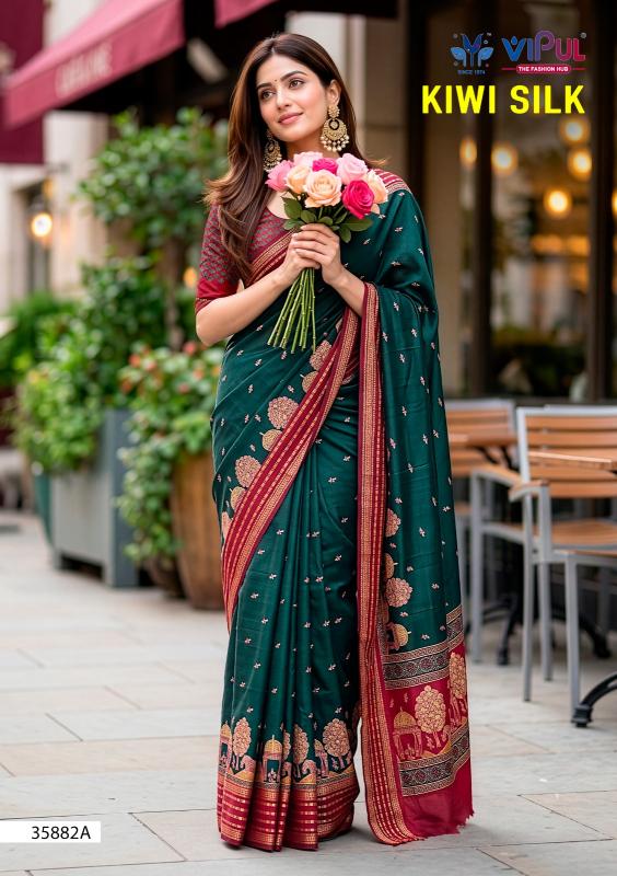 Vipul kiwi silk saree wholesale surat
